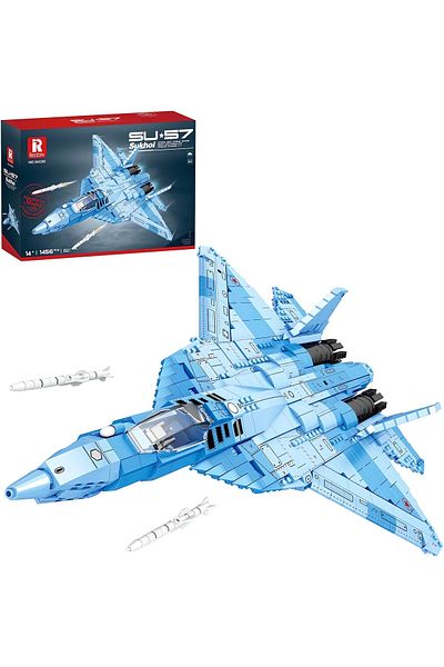 REOBRIX Su-57 Fighter, Technical Block Building Kit (1456 Parts)