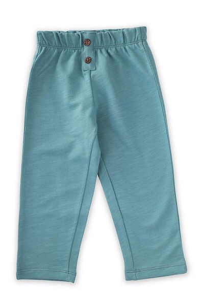 Cigit Pat Detailed Knitted Trousers 1-5 Years Turquoise