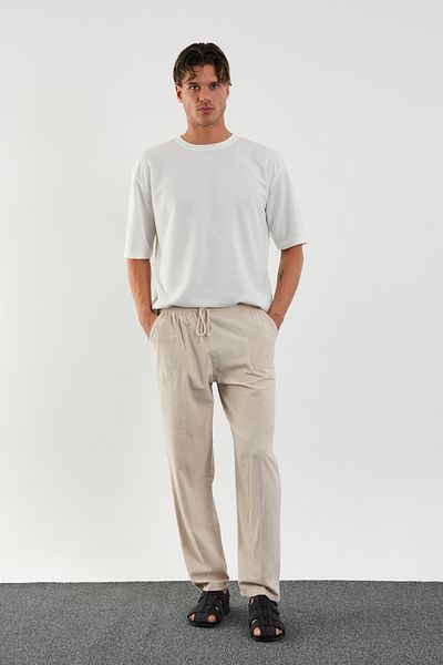 Redline Ανδρικό παντελόνι Defy Comfortable Fit Linen Look