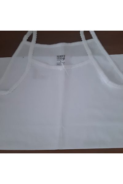 Butik White 100% Cotton Collar Embroidered Comfortable Girl's Undershirt