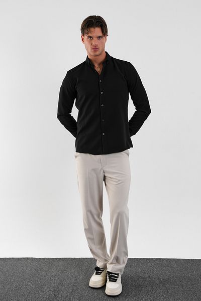 Redline Ανδρικό πουκάμισο Flex Slim Fit Soft Easy Ironing που αναπνέει