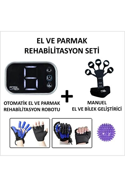 FOSILTECH Robotik Rehabilitasyon Robot Eldiven El Egzersiz Aracı İnme, Hemipl...