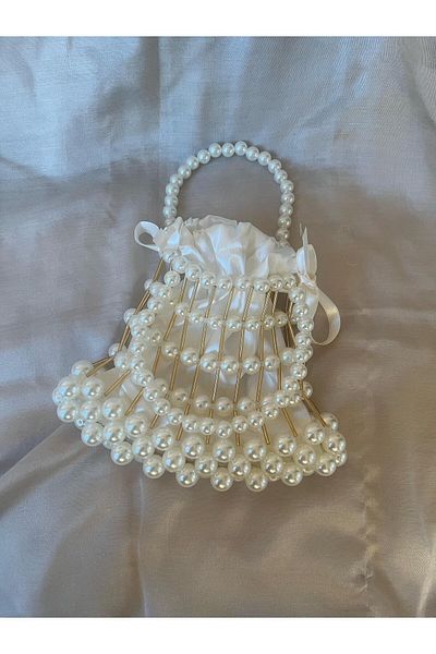 AKHASYA Handbag - Pearl Bead Detail