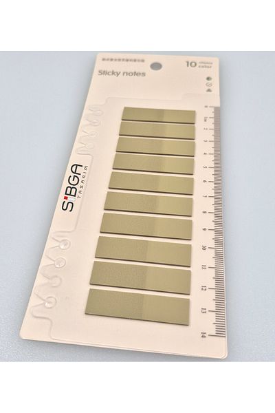 sibga tasarım Transparent Green Post-It Note and Bookmark Book - 200 Sheets