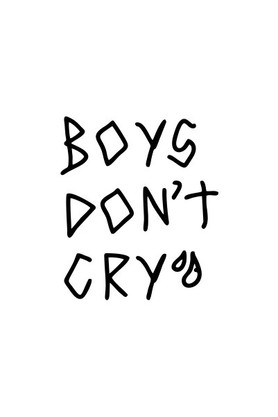 Reysa Tasarım ملصق سيارة للأولاد لا تبكي مقاس 17x17 سم باللون الأبيض