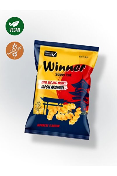 WINNER Vegan Ve Glutensiz İçerik Japon Aromalı Mısır Cips 32gr