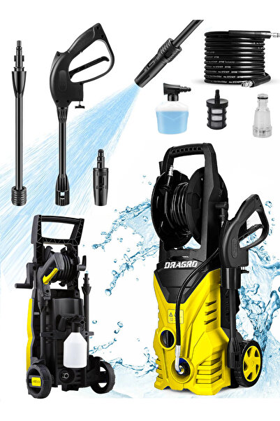 Dragro Alman Pro Yüksek Basınçlı 180 Bar Musluk Ve Kovadan Su Çekme Bahçe Oto Yıkama Makinesi