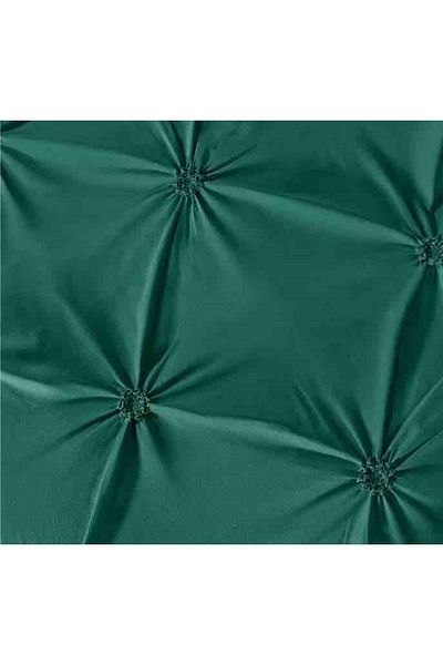 JOJO Double Bed Linen, Cotton with Pleats, 6 Pieces, 230x250cm, Green