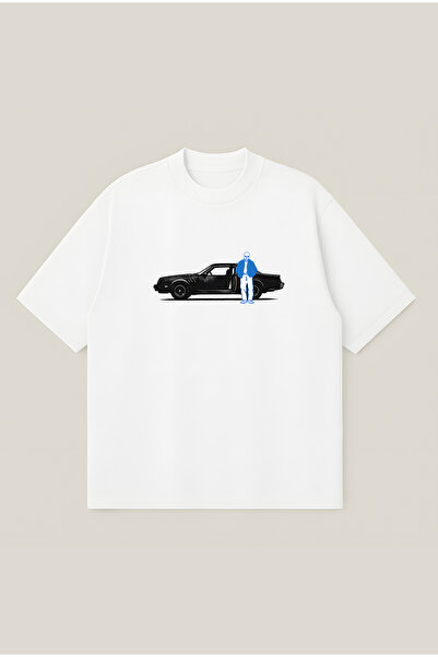 Moon Dancer Tricou Ghost Car unisex, 100% bumbac organic, cu textură groasă, ...