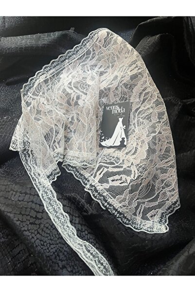 VENÜS MODA by Pınar Δαντελένιο Φουλάρι Μπαντάνα Ροζ Φουλάρι Δαντέλα Μπαντάνα 70 εκ. Πλάτος