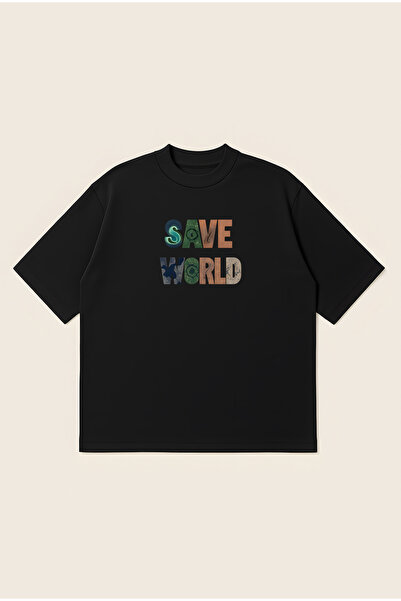 Moon Dancer Save World Tricou unisex, 100% bumbac organic, cu textură groasă,...
