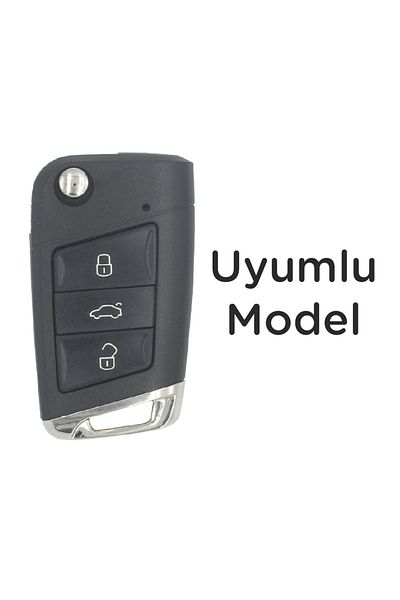 Luxe Aksesuarr Volkswagen- Skoda- Seat Mqb Protection Key Remote Silicone Nano Case Green Color