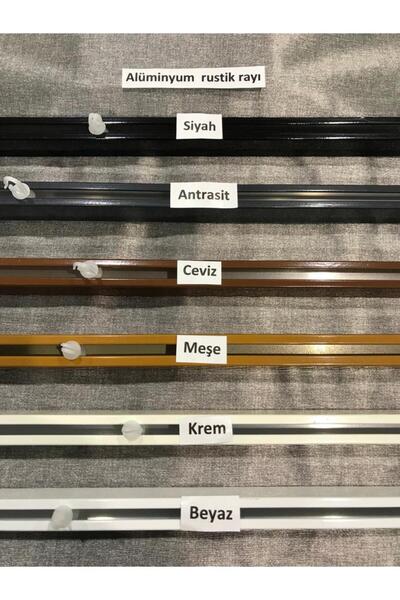 özdeğer home 105cm rustik perde rayı dekoratif perde korniş alüminyum perde kornişi perde askısı ray