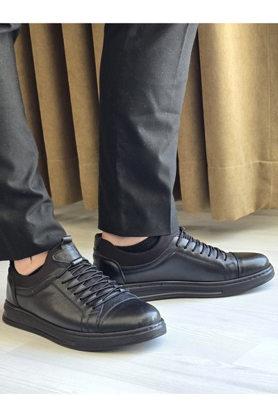Melinta Shoes Melinta Black Genuine Leather Orthopedic Elastic Comfortable Me...