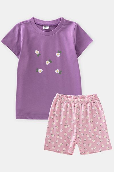 Melekpare Boys Girls Baby & Kids Shorts Summer 2-Piece T-Shirt Shorts Set 100% Cotton