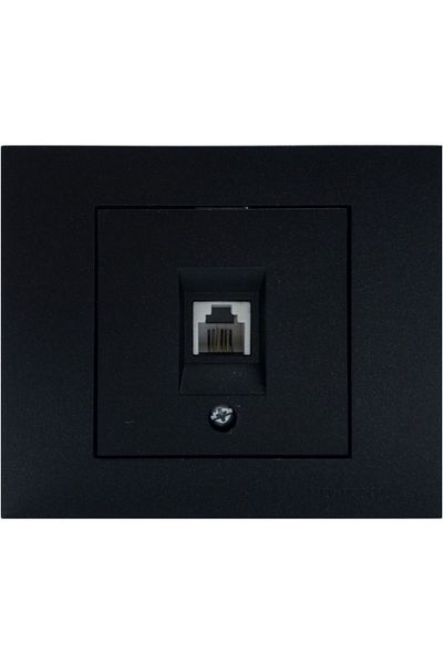 Tenda 8 Pieces Ovivo Grano Black Numeris Phone Socket Frame Included