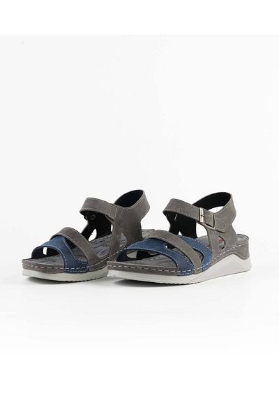 Tigerline Women's Sandals Ms226 Gray Blue Orthopedic Sandals