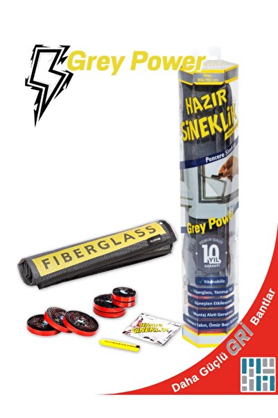 100% Turkish Design GREY POWER Pencere Sineklik 80 x 150 cm