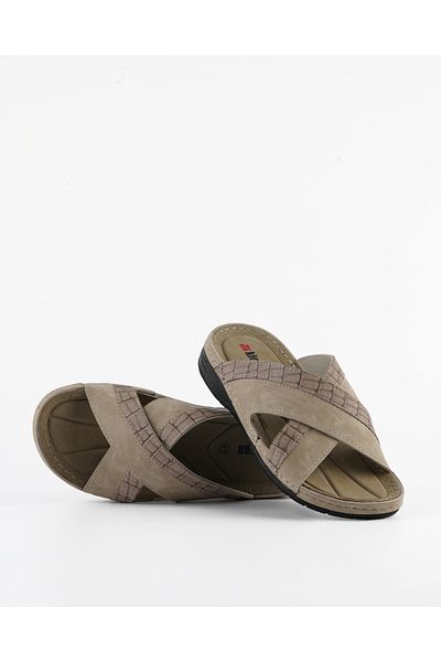 Tigerline Casual Ανδρικές Παντόφλες Μπεζ Ανοιξιάτικες Καλοκαιρινές Εποχές Ορθοπεδική Σόλα