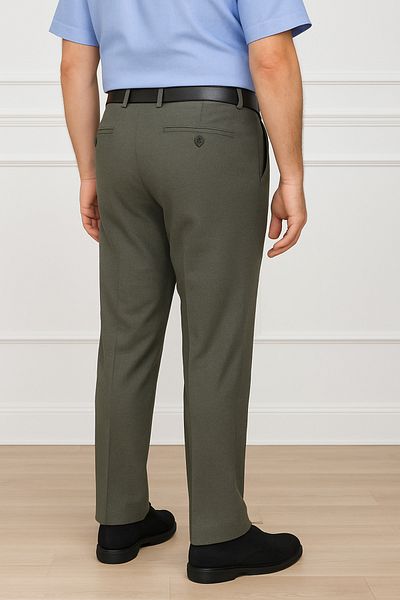 nacar çarşı Men's Classic Comfortable Fit Khaki Linen Trousers