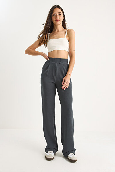 Bianco Lucci Női tépőzáras derék kényelmes Palazzo nadrág 3826 60261150