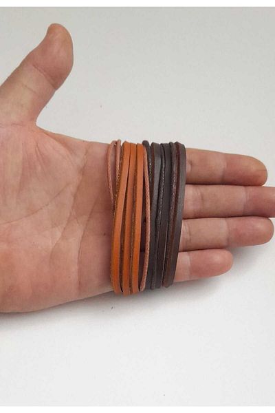AB Takı Multilayer 2Pcs Genuine Leather Bracelets