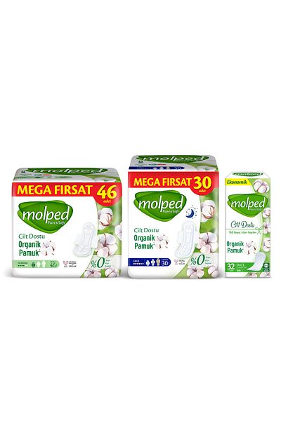 Molped Pure&Soft Mixed Pack (46-Piece Normal 30-Piece Night 32-Piece Daily)