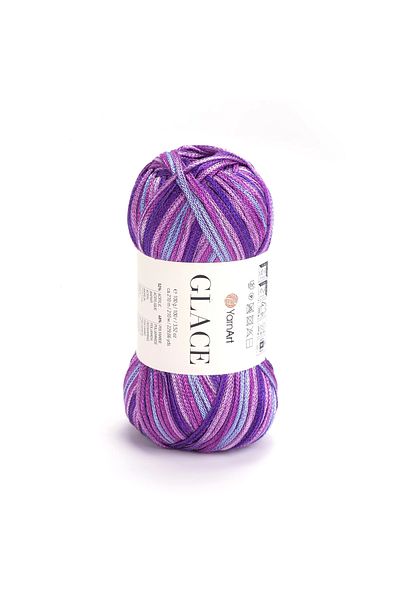 Yarnart Glace Hand Knitting Yarn,100G / 210m – 52% Acrylic 48% Polyamide–Bright Colored Summer Hand Knitting Yarn