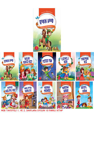Pembe Pasaj 1. ve 2. Sınıf Çocuklar İçin Büyük Boy Dünya Klasikleri Dizisi 10 Cici Kitap
