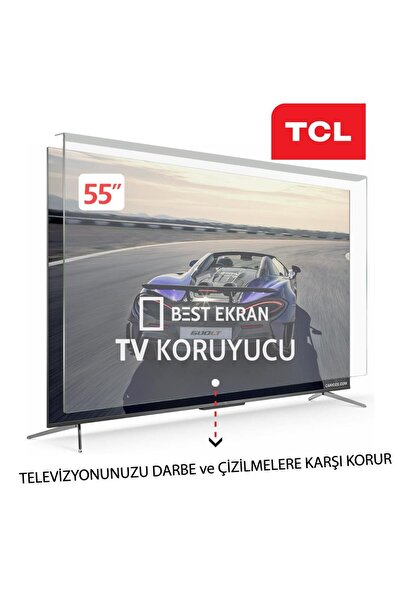 Bestekran TCL 55" inç 138 cm Ekran 4K Ultra Hd LED QLED Televizyon Ekran Koru...