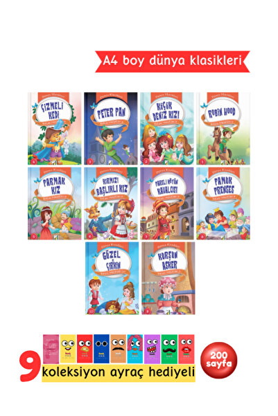 Pembe Pasaj 1. ve 2. Sınıf Çocuklar İçin Büyük Boy Dünya Klasikleri Dizisi 10 Cici Kitap