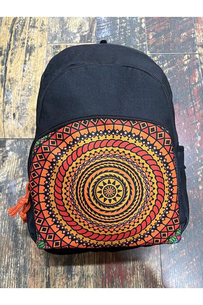 Street Bag Ethnic Bohemian Backpack - 3 Compartments Spacious Orthopedic for School and Travel