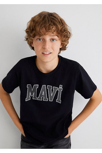 Mavi Tricou negru cu logo imprimat Regular Fit / Normal Cut 6610030-900