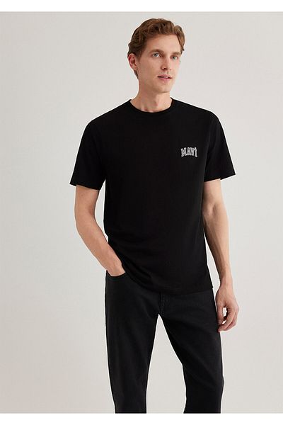 Mavi Černé tričko s logem Regular Fit / Regular Fit0611714-900