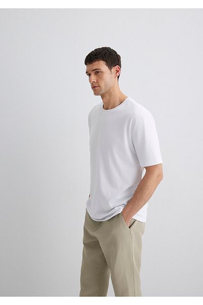 Mavi Λευκό Basic T-Shirt Loose Fit / Loose Relaxed Fit 0611596 -620