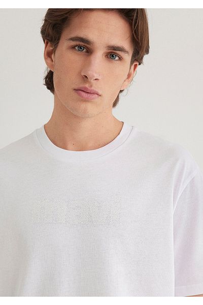 Mavi Λογότυπο Λευκό T-Shirt Loose Fit 0611807-620