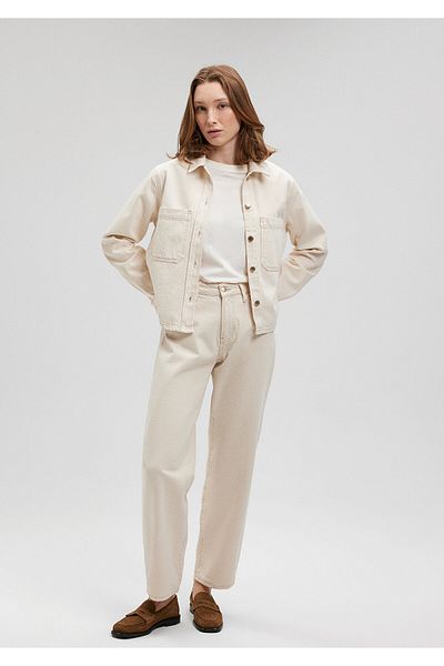Mavi Paola Premium Ecru Jean πουκάμισο Crop / Κοντό κόψιμο 1210779 -87093