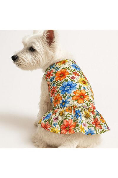 DOGİ&DOG Small Breed Summer Cat Dress Dog Dress (1-10kg)