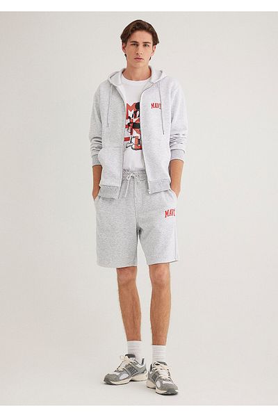 Mavi Gray Printed Shorts -0410224-82498 Model