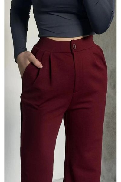 BACK Women's Black Chiffon Palazzo Trousers Oversize Cut