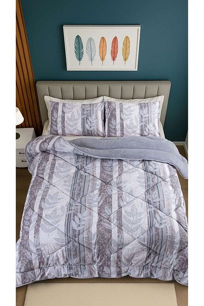 YALITEKS HOME Double Cotton Sleeping Set |   Welsoft Quilt + Elastic Sheet + Pillow Case