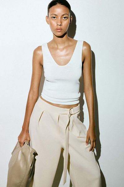 H&M Belted trousers