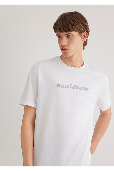 Mavi Τζιν εμπριμέ λευκό μπλουζάκι Loose Fit / Loose Relaxed Fit 0612523 -620