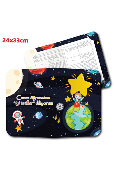 Minikbilgin Yayınları Uzay Temalı Karne Kılıfı (1 Adet)