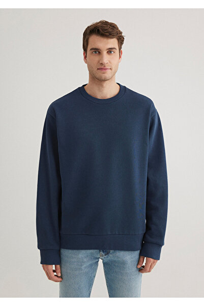 Mavi Bisiklet Yaka Lacivert Basic Sweatshirt 0s10276-82183