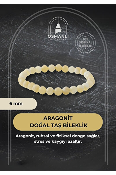 OSMANLI DOĞAL TAŞ سوار من الحجر الطبيعي أراغونيت 6 ملم