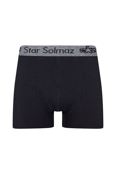 starsolmaz Μεγάλο μέγεθος 10 τμχ Cotton Lycra Black Plain Boxers Σετ για άνδρες