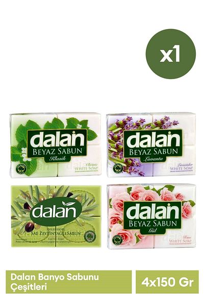 Dalan Bath Soap 4 X 150 Gr (Rose Lavender Olive Oil Classic)