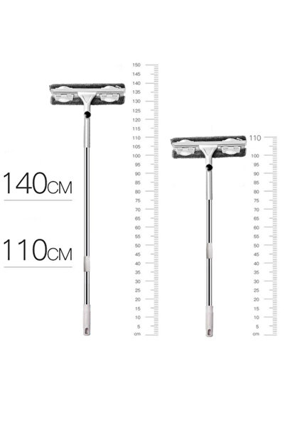 AYLA STAND Teleskopik Çift Taraflı Pratik Cam Silme Aparatı Yeni Nesil