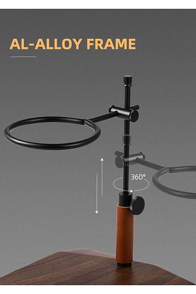 MHW-3BOMBER Walnut Wood Coffee Dripper Stand – Aesthetic and Durable Coffee Brewing Support
